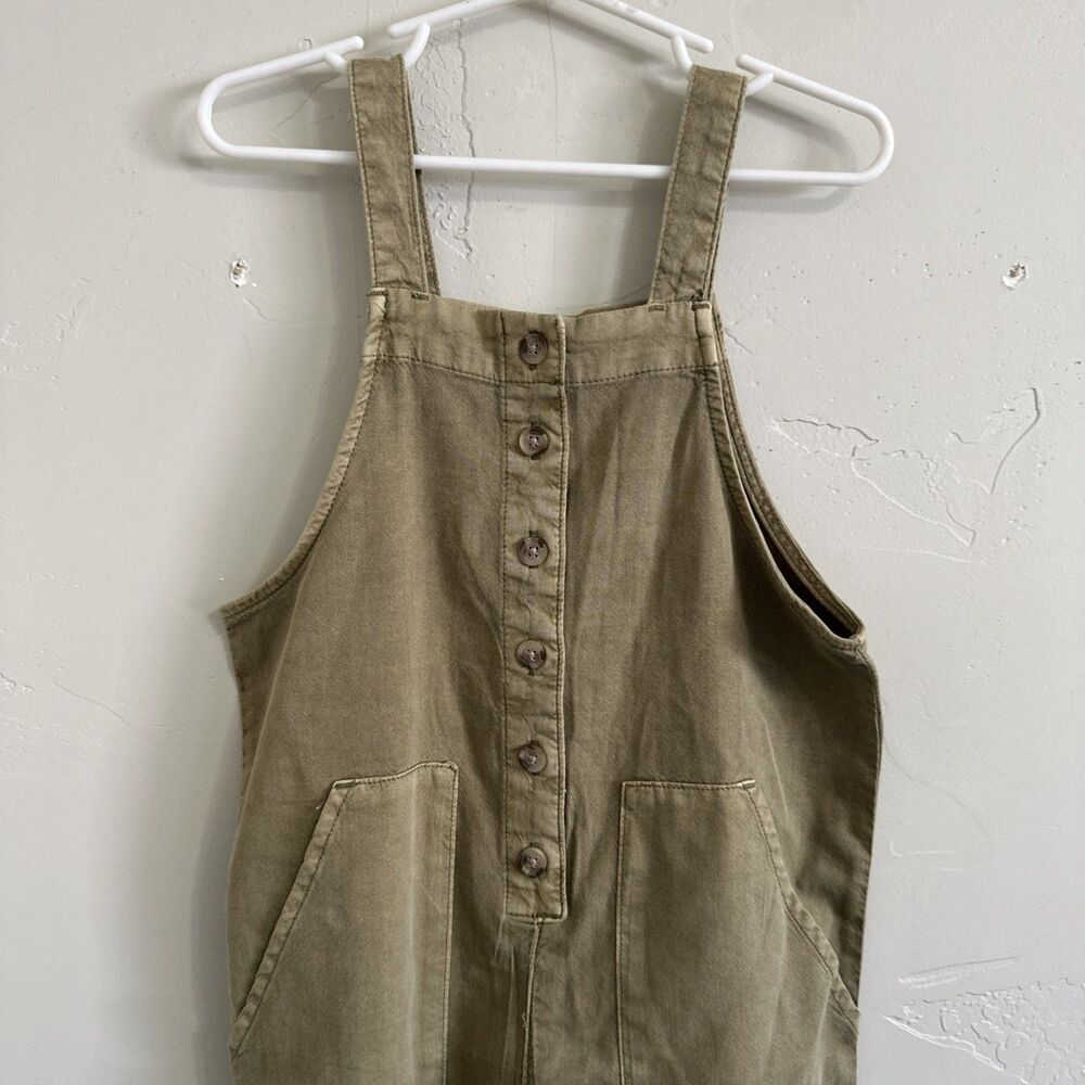 Billabong Girls Size XXS 6/7 Jumpsuit Overalls Olive Green Adjustable Straps